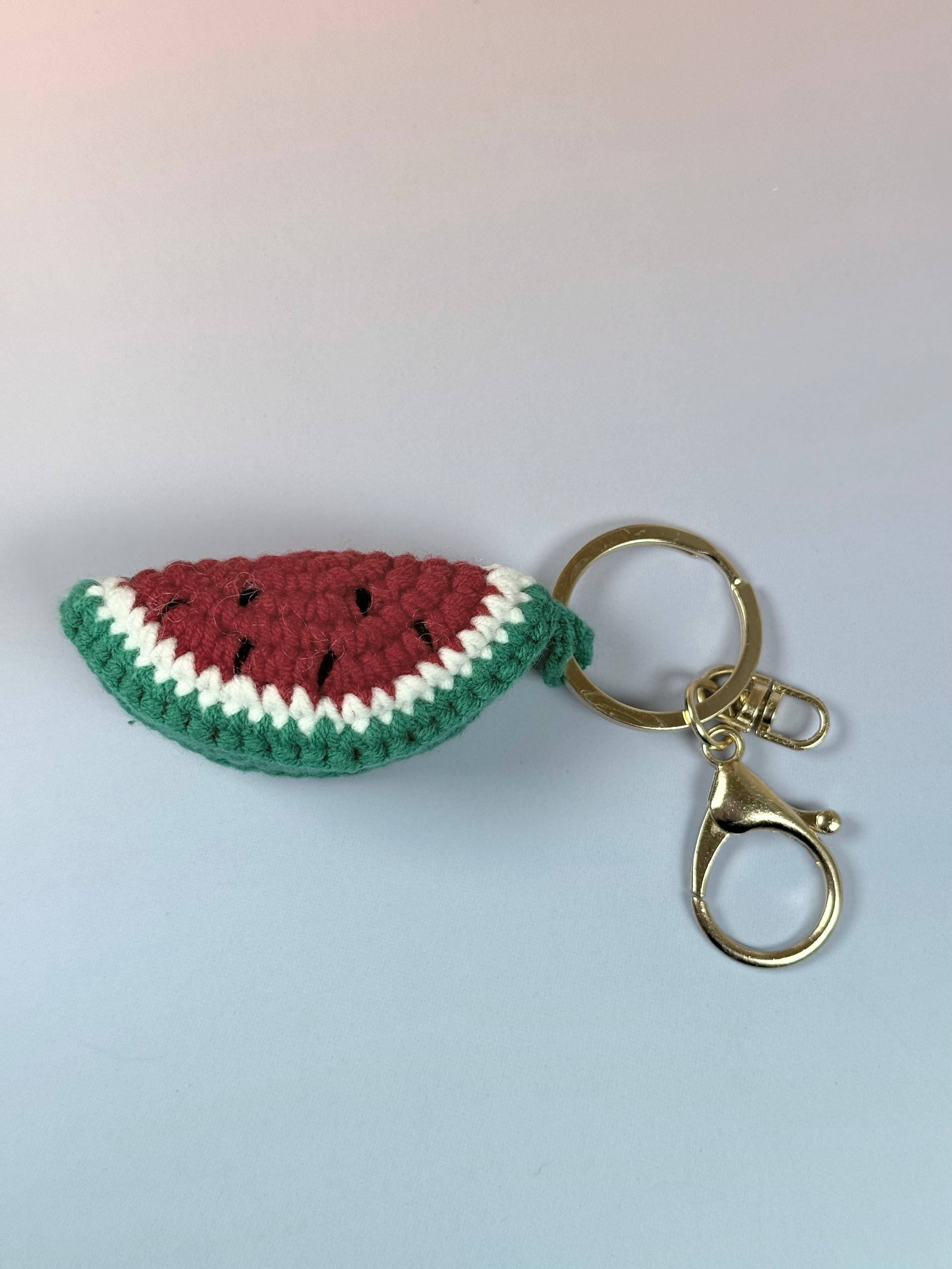 Keychain of Hope- Palestine Flag, Watermelon, Amigurumi Pink or Khaki